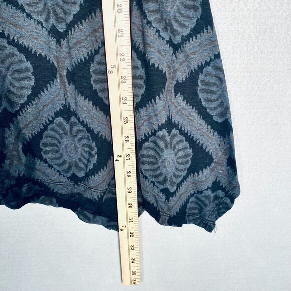 Fresh Produce Top Womens XL Gray Cotton Argyle Blouse Cottage Boho Lagenlook - Picture 10 of 11